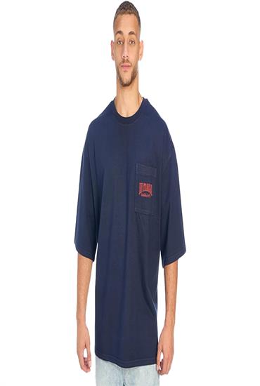 Tee - SERIF LOGO NAVY BLAZER